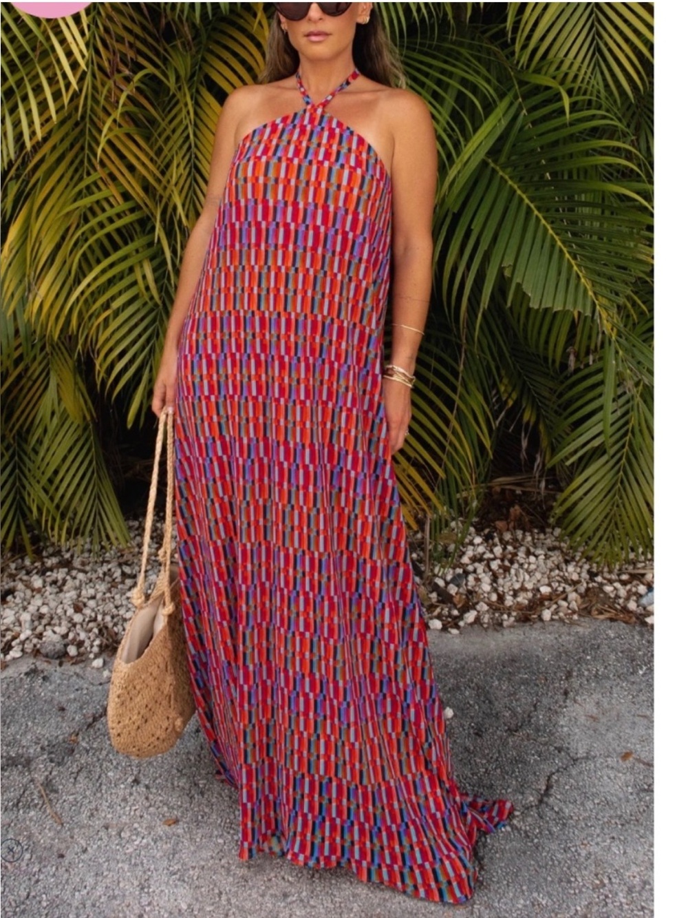 SHOW ME YOUR MUMU CLAUDIA CABO CRUSH MAXI DRESS NWOT Size S Beach Tropical 70s
